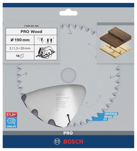 Bosch Accessories Optiline Wood 2608641184 Keményfém körfűrészlap 190 x 30 x 2 mm Fogak száma (collo 3. kép