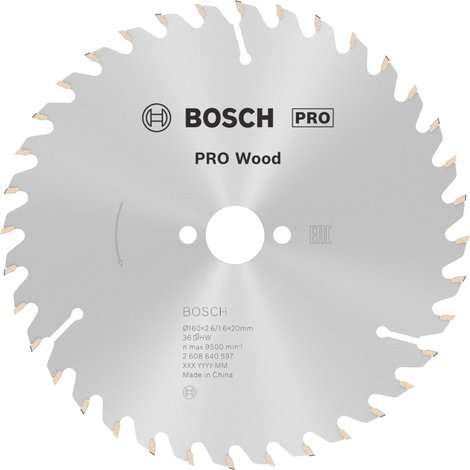 Bosch Accessories Optiline 2608640597 Keményfém körfűrészlap 160 x 20 x 2.6 mm Fogak száma (collonké