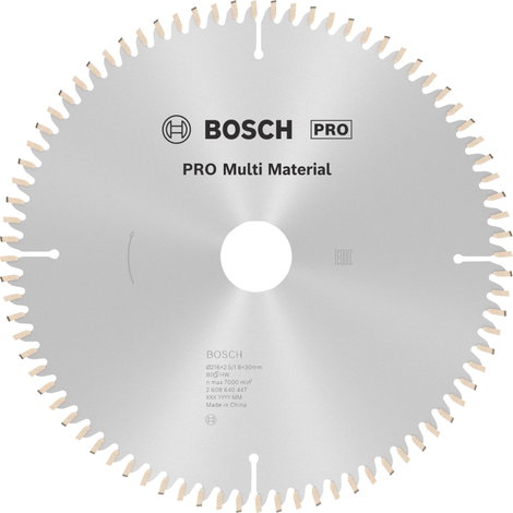 Bosch Accessories Multi Material 2608640447 Keményfém körfűrészlap 216 x 30 x 2.5 mm Fogak száma (co