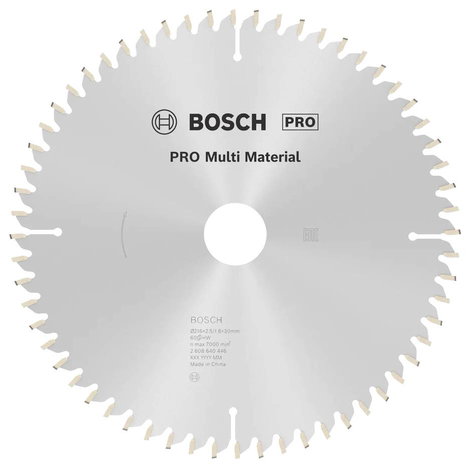 Bosch Accessories Multi Material 2608640446 Keményfém körfűrészlap 216 x 30 x 2.5 mm Fogak száma (co