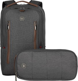 Wenger Notebook hátizsák City Upgrade Alkalmas: Max.: 39,6 cm (15,6) Szürke