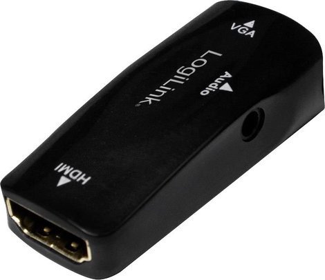 LogiLink CV0108 Átalakító [1x HDMI alj - 1x VGA alj] Fekete 2. kép