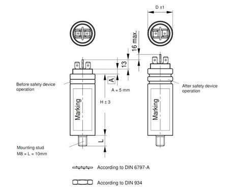 TDK B32332B6205J071 1 db MKP fóliakondenzátor csatlakozódugó 2 µF 450 V/AC 5 % (Ø x H) 30 mm x 52 mm 2. kép