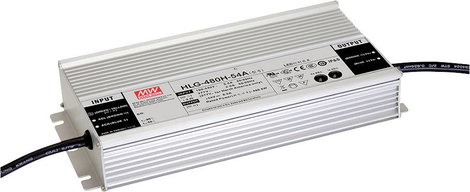 Mean Well HLG-480H-54A LED meghajtó Állandó feszültségű, Állandó áramú 480.6 W 8.9 A 54 V/DC Kültéri