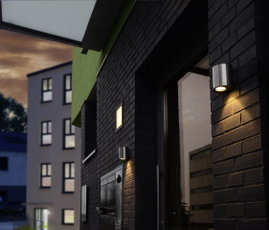 Lutec Ilumi ST5010 LED-es kültéri fali lámpa 6 W Nemesacél
