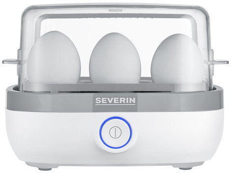 Severin EK 3164 Tojásfőző Mérőpohárral, Tojáskiszúróval, BPA mentes Fehér, Szürke