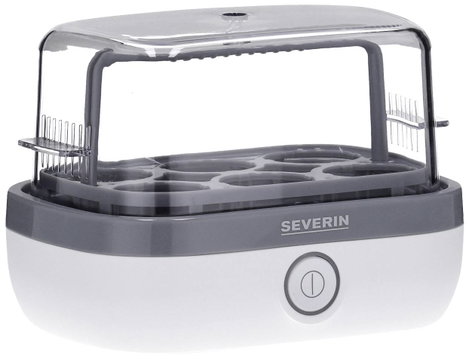 Severin EK 3164 Tojásfőző Mérőpohárral, Tojáskiszúróval, BPA mentes Fehér, Szürke 3. kép