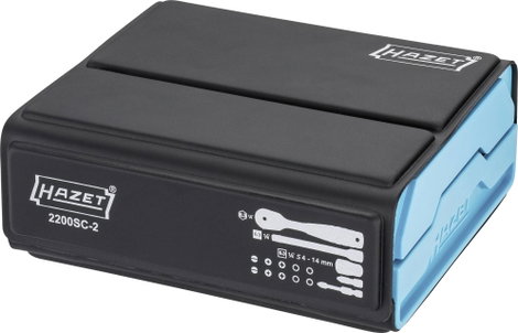 Hazet SmartCase 2200SC-2 Bit készlet 50 részes Belső hatlap, Egyeneshornyú, Kereszthornyú Phillips, 11. kép