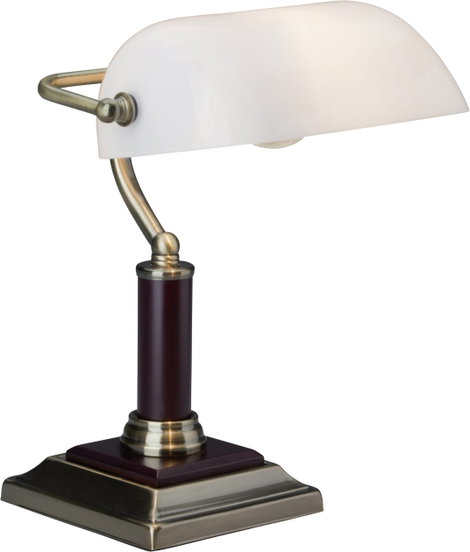 Brilliant Bankir 92679/31 Asztali lámpa Halogén E27 60 W Sárgaréz antik 3. kép