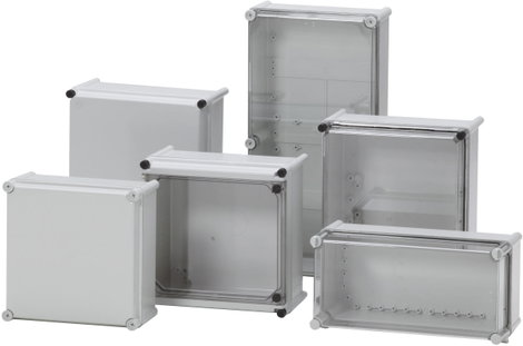Installációs műszerdoboz 560 x 280 x 130 mm, polikarbonát, szürke (RAL 7035), Fibox PC 5628 13 T-3FS