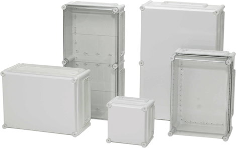 Installációs műszerdoboz 190 x 190 x 130 mm, polikarbonát, szürke (RAL 7035), Fibox EKHA 130 G