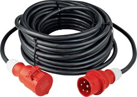 AS Schwabe 61031 Áram Hosszabbítókábel 32 A Fekete 10.00 m H07RN-F 5G 6 mm²