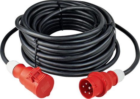 AS Schwabe 61031 Áram Hosszabbítókábel 32 A Fekete 10.00 m H07RN-F 5G 6 mm²