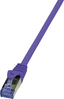LogiLink CQ301VS RJ45 Hálózati kábel, patchkábel CAT 6A S/FTP 0.25 m Viola Lángálló, Halogénmentes, 
