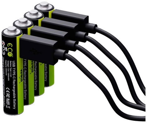 Verico LoopEnergy USB-C Mikroakku Lítiumion 600 mAh 1.5 V 4 db