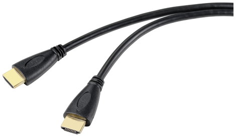 SpeaKa Professional HDMI Csatlakozókábel HDMI-A dugó, HDMI-A dugó 0.50 m Fekete SP-10133276 Audio Re