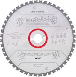 Metabo PRECISION CUT WOOD - PROFESSIONAL 628221000 Keményfém körfűrészlap 254 x 30 x 1.8 mm Fogak sz