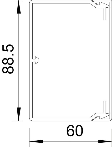 OBO Bettermann 6022006 Kábelcsatorna (H x Sz x Ma) 2000 x 90 x 60 mm 1 db Kőszürke 2. kép