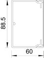 OBO Bettermann 6022006 Kábelcsatorna (H x Sz x Ma) 2000 x 90 x 60 mm 1 db Kőszürke 2. bélyegkép
