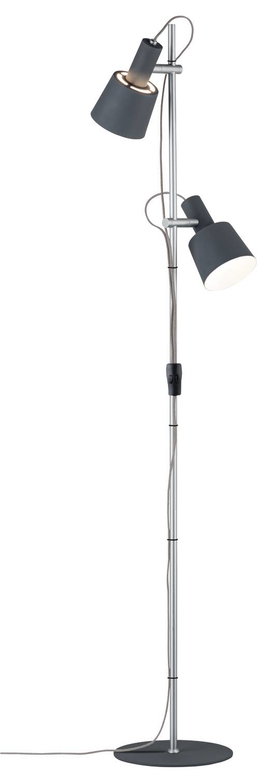 Paulmann Neordic Haldar 79690 Állólámpa LED E14 40 W Sötétszürke, Króm (matt)