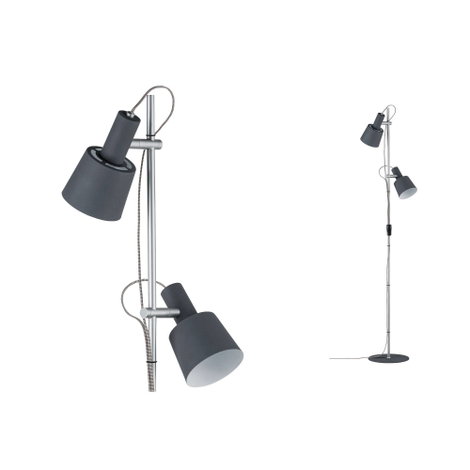 Paulmann Neordic Haldar 79690 Állólámpa LED E14 40 W Sötétszürke, Króm (matt) 2. kép