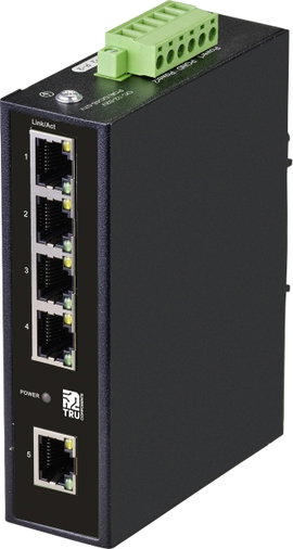 TRU COMPONENTS Ipari Ethernet switch 1+4 port 10 / 100 MBit/s