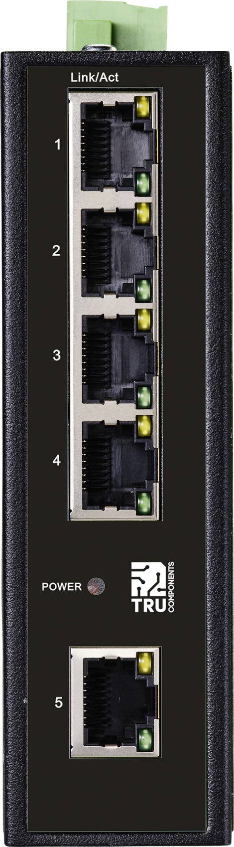 TRU COMPONENTS Ipari Ethernet switch 1+4 port 10 / 100 MBit/s 3. kép