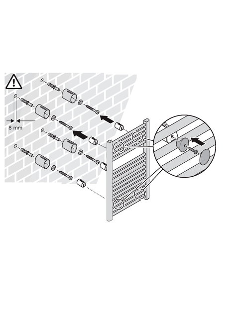 Bosch Home Comfort Heat radiator 4500 1703x600 Fürdőszobai fűtőtest 1000 W Fehér 5. kép