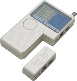 Koax kábel teszter, UTP, LAN hálózati kábel teszter, USB, RJ11/RJ45, BNC csatlakozókhoz, kábelekhez 