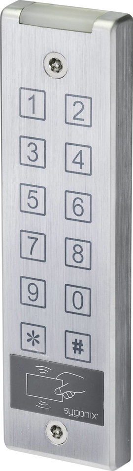 Sygonix SY-4777290 Kódzár RFID-vel Falra szerelhető 12 V/DC, 24 V/DC IP65 Érintőkijelzővel