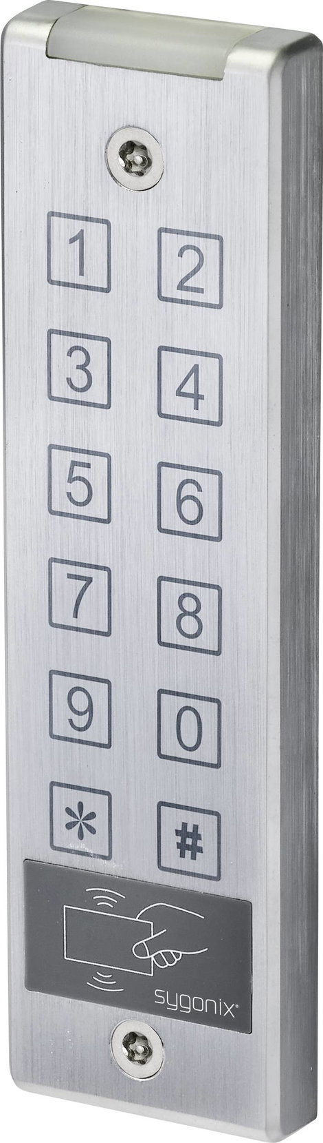 Sygonix SY-4777290 Kódzár RFID-vel Falra szerelhető 12 V/DC, 24 V/DC IP65 Érintőkijelzővel