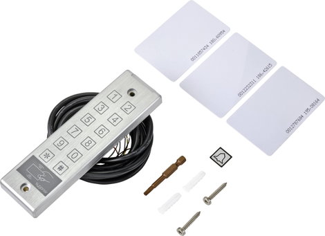 Sygonix SY-4777290 Kódzár RFID-vel Falra szerelhető 12 V/DC, 24 V/DC IP65 Érintőkijelzővel 4. kép
