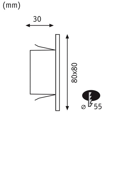 LED-es beépíthető fali lámpa 1,1 W 230 V, fehér (matt), Paulmann 93093 Wand EBL Edge 3. kép
