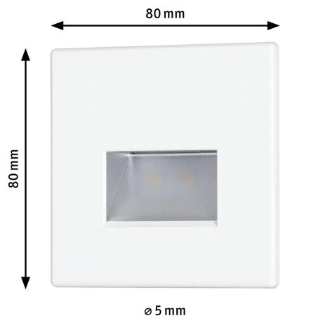 LED-es beépíthető fali lámpa 1,1 W 230 V, fehér (matt), Paulmann 93093 Wand EBL Edge 4. kép