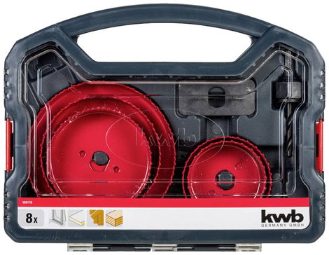 kwb 109178 Lyukfűrész készlet 8 részes 68 mm, 76 mm, 89 mm, 102 mm, 127 mm 8 db 2. kép