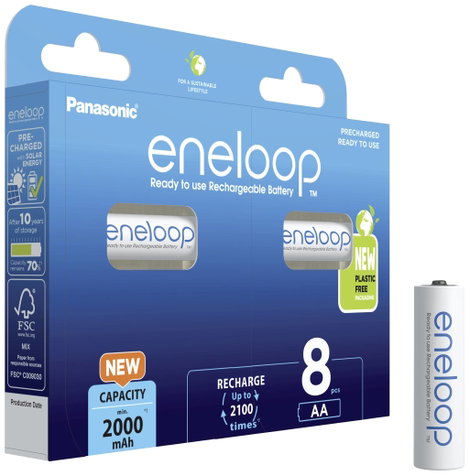 eneloop eneloop HR06 Ceruzaakku NiMH 2000 mAh 1.2 V 8 db 3. kép