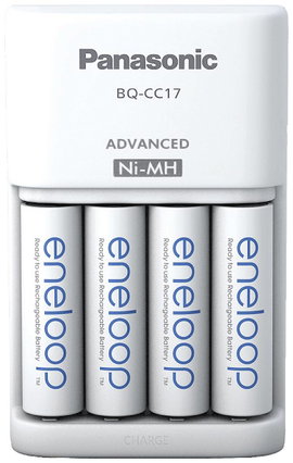 Panasonic Advanced BQ-CC17 + 4x eneloop AA Hengeres akku töltő NiMH Mikro (AAA), Ceruza (AA)