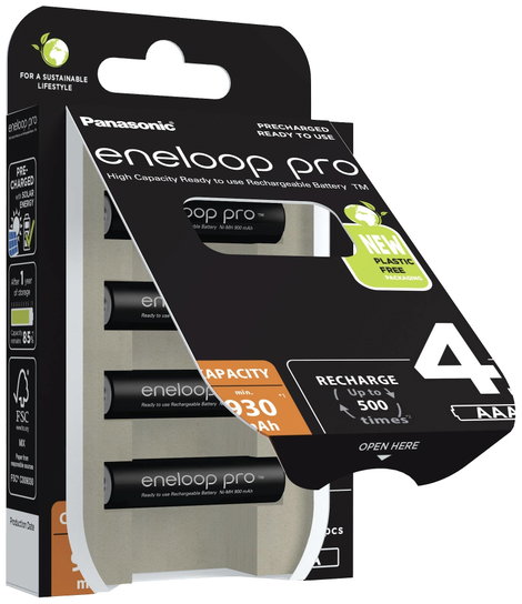 eneloop eneloop pro HR03 Mikroakku NiMH 930 mAh 1.2 V 4 db 4. kép