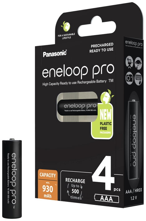 eneloop eneloop pro HR03 Mikroakku NiMH 930 mAh 1.2 V 4 db 5. kép