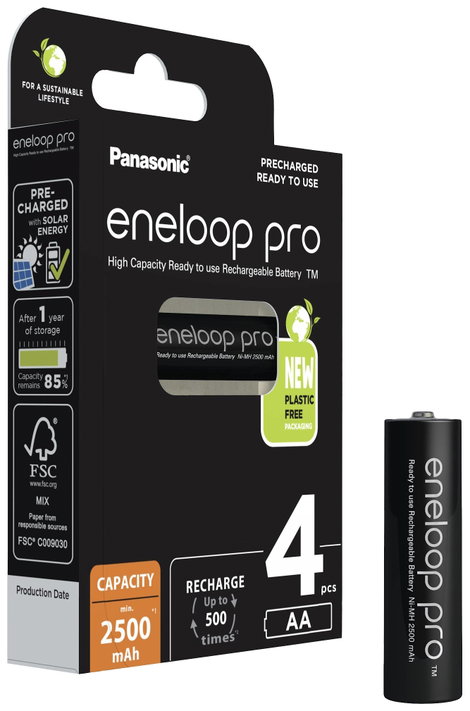 eneloop eneloop pro HR06 Ceruzaakku NiMH 2500 mAh 1.2 V 4 db 3. kép
