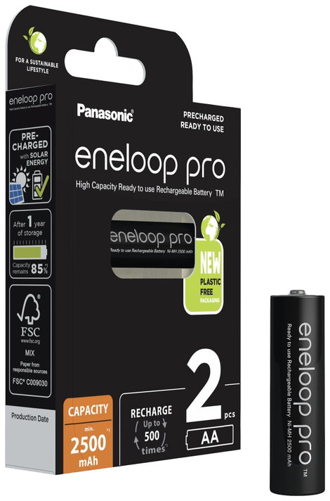 eneloop eneloop pro HR06 Ceruzaakku NiMH 2500 mAh 1.2 V 2 db 3. kép
