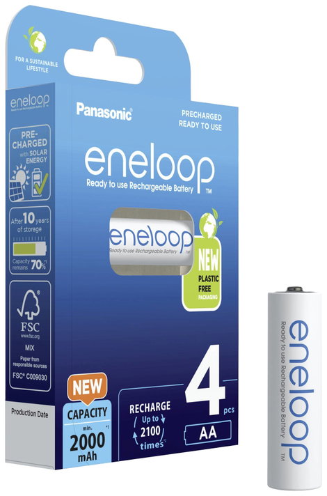 eneloop eneloop HR06 Ceruzaakku NiMH 2000 mAh 1.2 V 4 db 3. kép