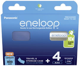 Panasonic eneloop HR03 +Box Mikroakku NiMH 800 mAh 1.2 V 4 db