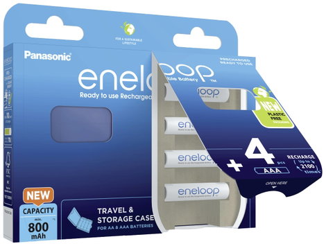 Panasonic eneloop HR03 +Box Mikroakku NiMH 800 mAh 1.2 V 4 db 3. kép