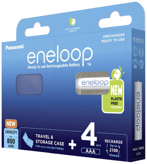 Panasonic eneloop HR03 +Box Mikroakku NiMH 800 mAh 1.2 V 4 db 4. kép