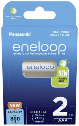Panasonic eneloop HR03 Mikroakku NiMH 800 mAh 1.2 V 2 db