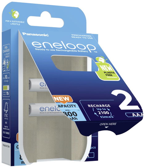 Panasonic eneloop HR03 Mikroakku NiMH 800 mAh 1.2 V 2 db 3. kép