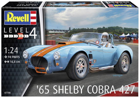 Revell 07708 65 Shelby Cobra 427 Autómodell építőkészlet 1:24 4. kép