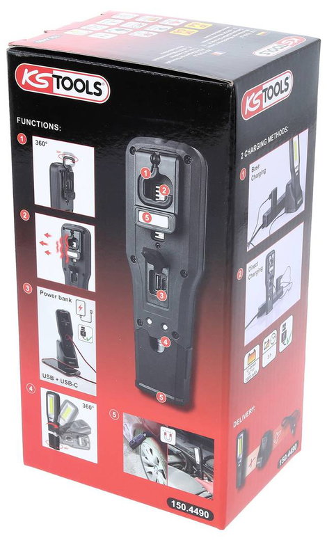 KS Tools 150.4490 Akkus műhelylámpa 9. kép