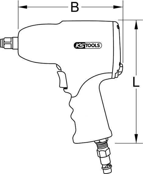 KS Tools 515.3400 515.3400 Sűrített levegős ütvecsavarozó Forgatónyomaták (max.): 860 Nm 2. kép